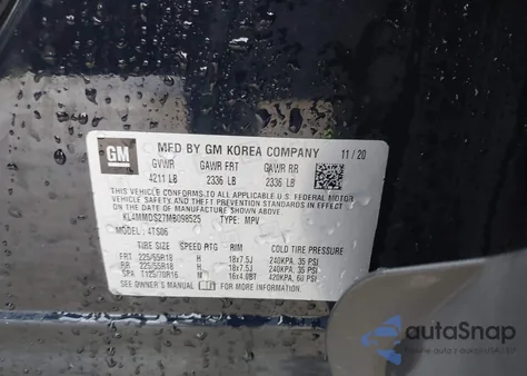 2021 Buick Encore Gx Fwd Select z USA, uszkodzony, nr VIN KL4MMDS27MB098525